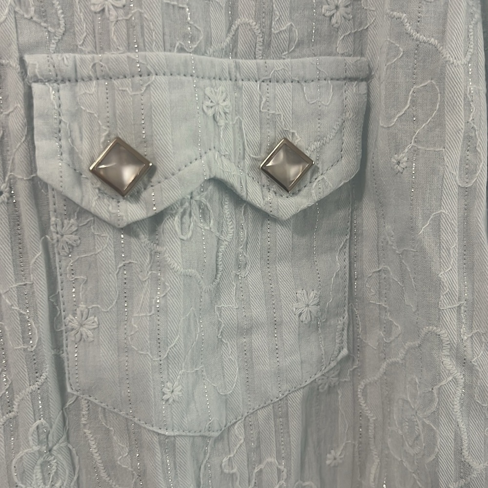 Roper White Button Down Shirt for Women - Picture 3 of 3